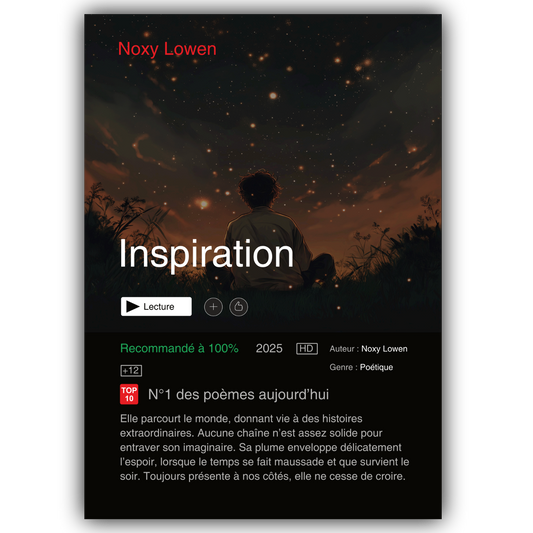 Affiche Netflix A4 - Poème Inspiration