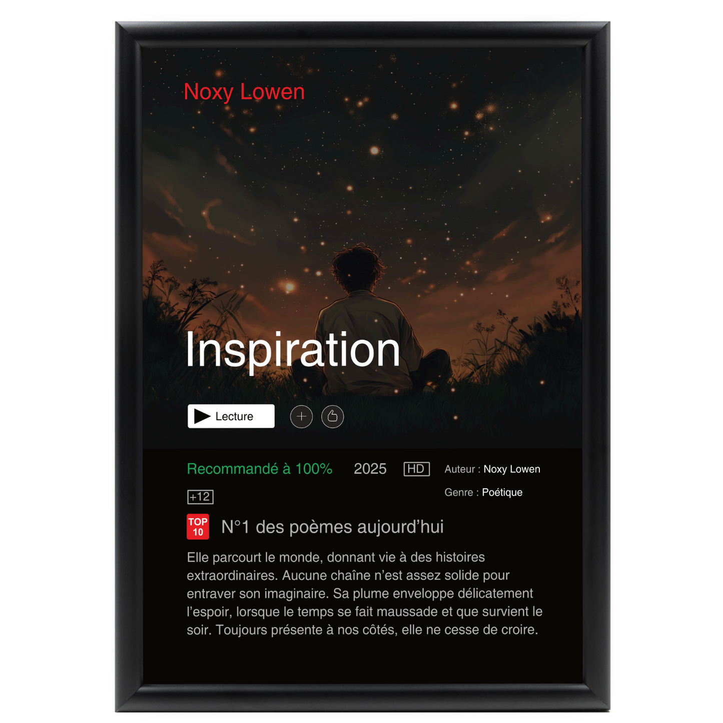 Affiche Netflix A4 - Poème Inspiration