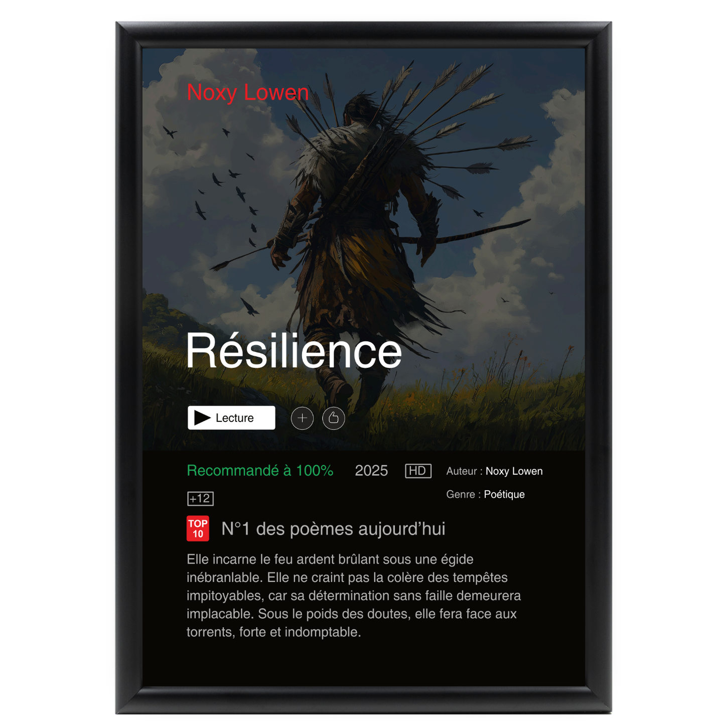 Affiche Netflix A4 - Poème Résilience